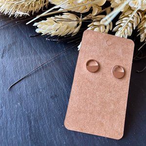 Stainless Steel Design Stud Earrings Color Golden Pink - New, never used